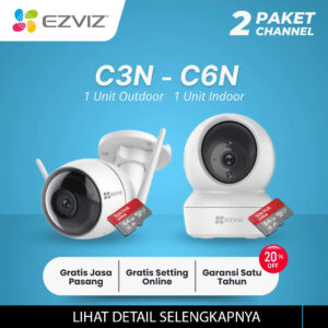Paket CCTV EZVIZ 2 Channel Ezviz C6N-Ezviz C3N